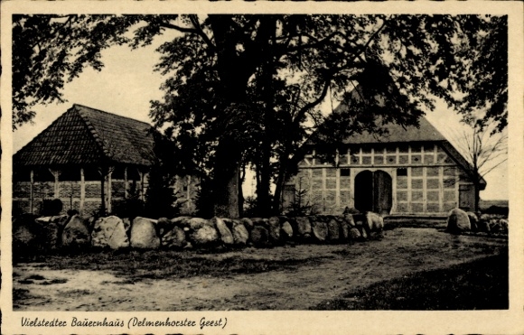 Postcard Vielstedt Hude in Oldenburg, farmhouse