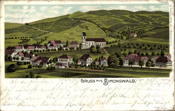 Chromo-Litho Simonswald in the Black Forest, general view