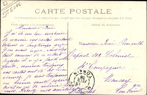 Postcard Cormeilles Eure, La Place and the Post Office