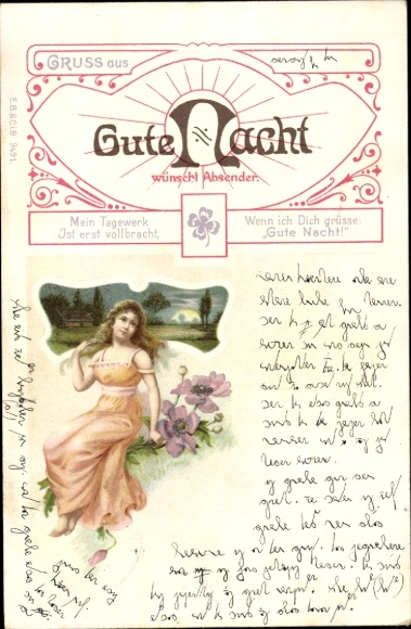 Chromo-Litho Good Night, Young Lady
