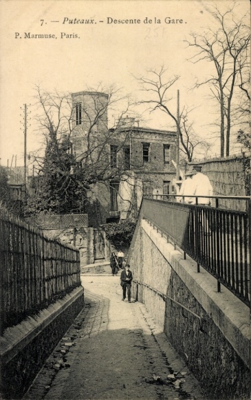 Ak Puteaux Hauts de Seine, Descente de la Gare