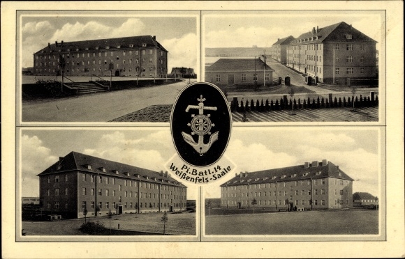 Ak Weißenfels an der Saale, Kaserne Pi. Batl. 14