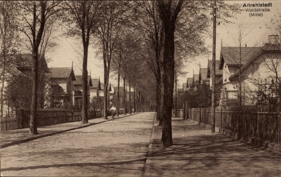 Postcard Hamburg Wandsbek Rahlstedt Altrahlstedt, Waldstraße, residential buildings