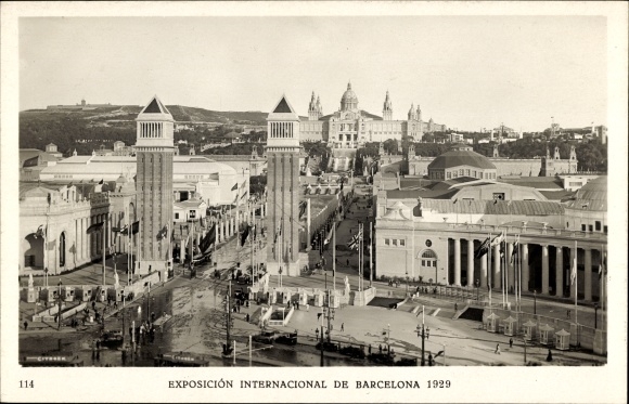 PC Barcelona Catalonia Spain, International Exhibition 1929, entrance
