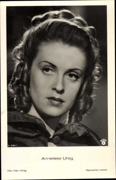 Postcard Actress Anneliese Uhlig, portrait