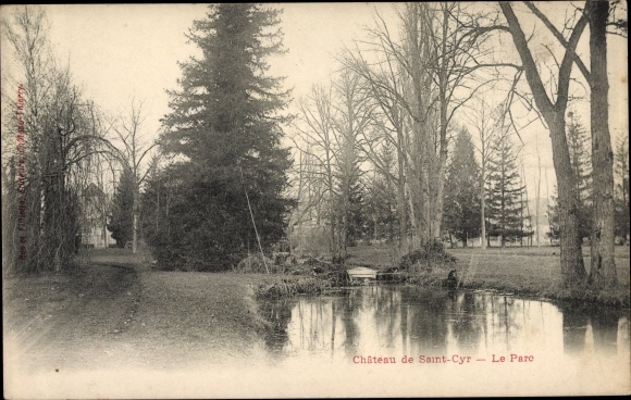 Ak Saint Cyr sur Morin Seine et Marne, Le Chateau, le parc