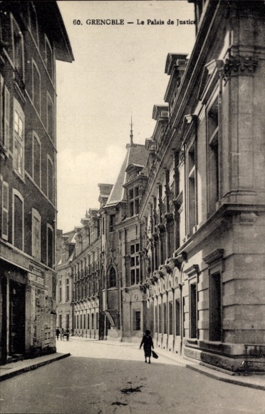 Ak Grenoble Isère, Palais de Justice, Straßenansicht, keine Personen