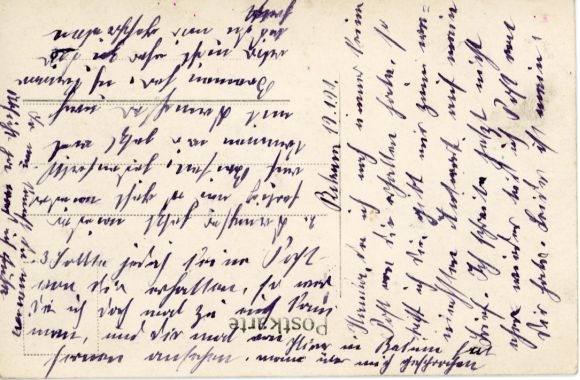 Glitter letters Postcard Diedrich 1921