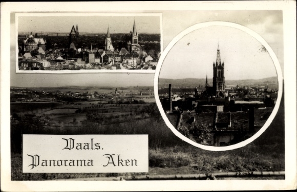 Ak Vaals Aken Limburg, Panorama, Torenspitsen, Plaats, Landschap