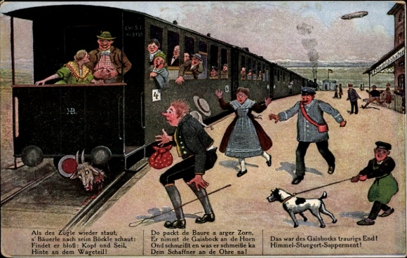 Song Artist Postcard Boettcher, Hans, On the Swabian Railway, Picture 4