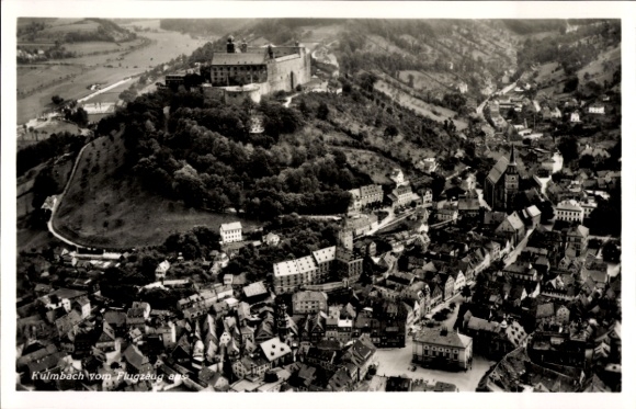 Postcard Kulmbach in Upper Franconia, aerial photograph
