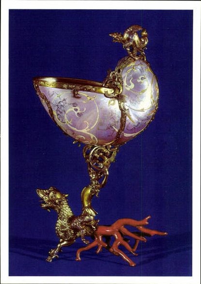 9 old PCs of antiques, Green Vaults in Dresden, in the appropriate booklet, various views