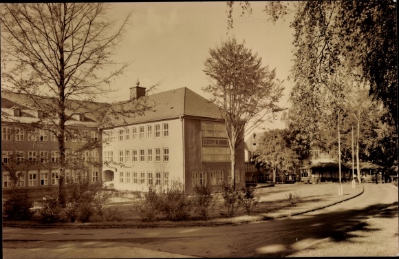 Postcard Obergöltzsch Rodewisch in Vogtland Saxony, miners&#39; hospital