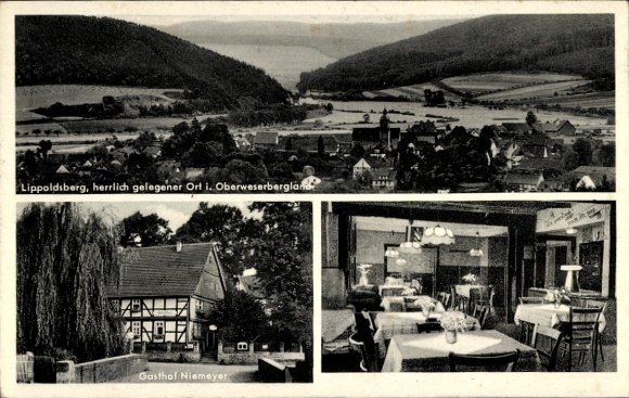 KP Lippoldsberg Wahlsburg Weserbergland, pensjonat i dom gościnny Niemeyer, widok od wewnątrz