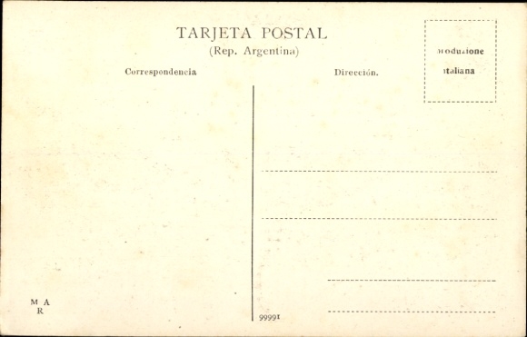 Postcard Rosario Argentina, train station
