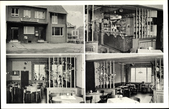 Postcard Wanne Eickel Herne in the Ruhr area, Gartenstadtschänke, Tulpenweg 2, interior view
