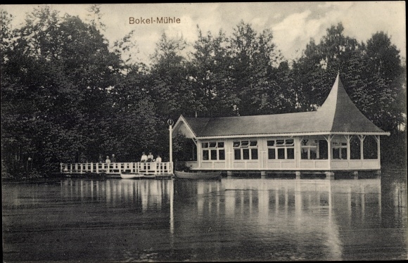 Ak Bokel in Sleeswijk-Holstein, Bokelmühle, waterspel
