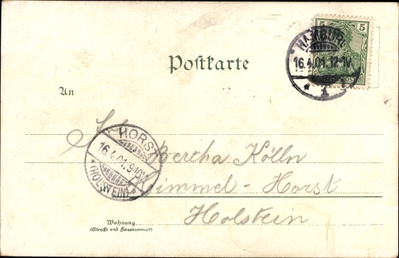 Chromo-Litho Hamburg Mitte St. Georg, Deutsches Schauspielhaus, Engel, Franziska Ellmenreich