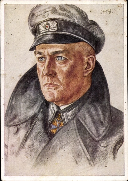 Kunstenaarskaart Willrich, Wolfgang, Horst von Wolff, regimentscommandant, Wehrmacht, VDA P 1 R 5 nr. 2
