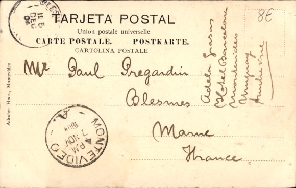 Postcard Montevideo Uruguay, Club Nacionalista