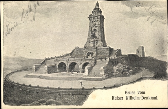 Postcard Steinthaleben in Thuringia, Kyffhäuser, Kaiser Wilhelm Monument, Kyffhäuser Hotel Rossla
