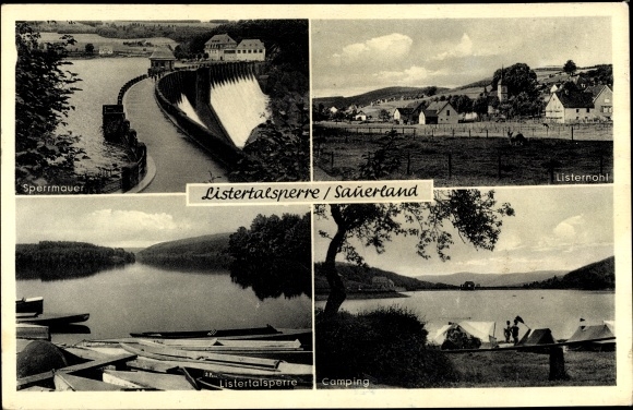 Ak Listernohl Meinerzhagen im Sauerland,Listertalsperre, Campingplatz