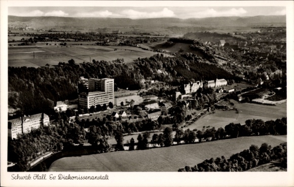 Postcard Schwäbisch Hall in Baden Württemberg, Evangelical Deaconess Institution