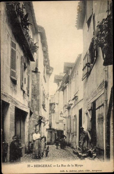 Postcard Bergerac Dordogne, The Road of the Myrpe