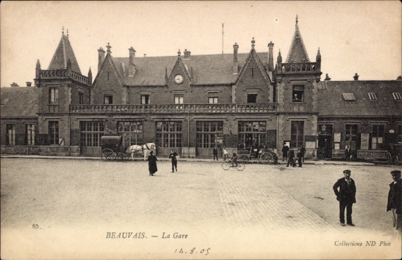 Ak Beauvais Oise, Bahnhof