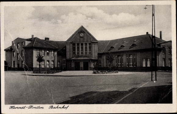 Ak Hervest Dorsten in Westfalen, Bahnhof