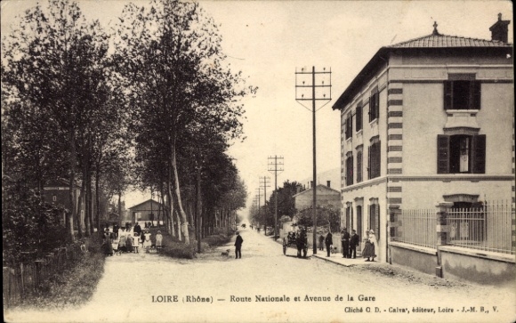 Ak Loire Rhône, Route Nationale et Avenue de la Gare
