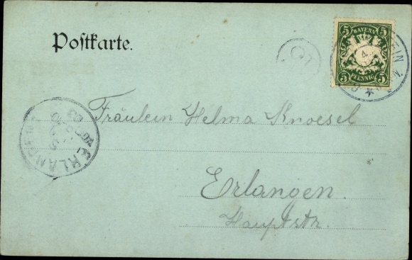 Mondschein Ak Behringersmühle Gößweinstein in Oberfranken, Stempfermühle
