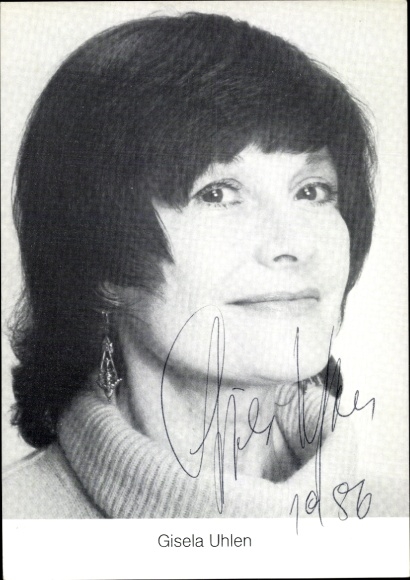 Ak Schauspielerin Gisela Uhlen, Portrait, Autogramm