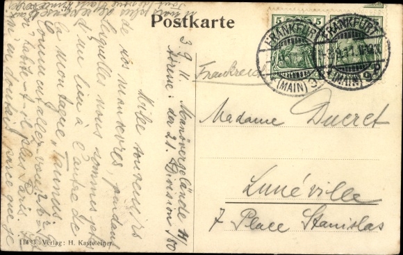 Postcard Niederbruch Brechen in Hesse, view of the town and surroundings