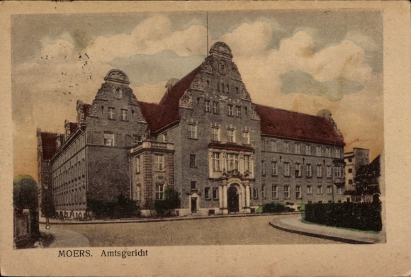Postcard Moers am Niederrhein, District Court