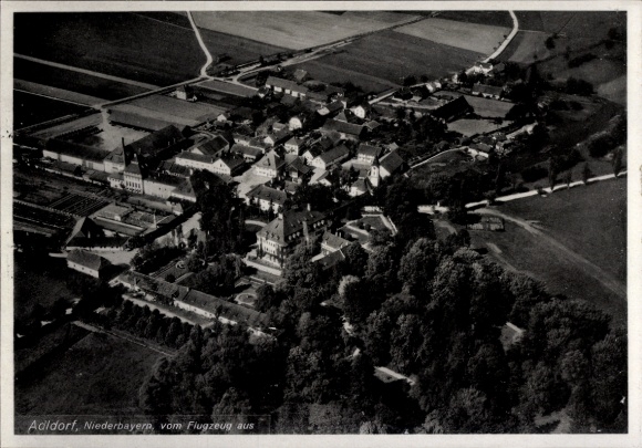Postcard Adldorf Eichendorf in Lower Bavaria, aerial photograph