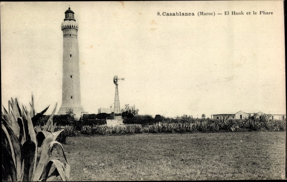 Postcard Casablanca Morocco, El Hank and the Lighthouse