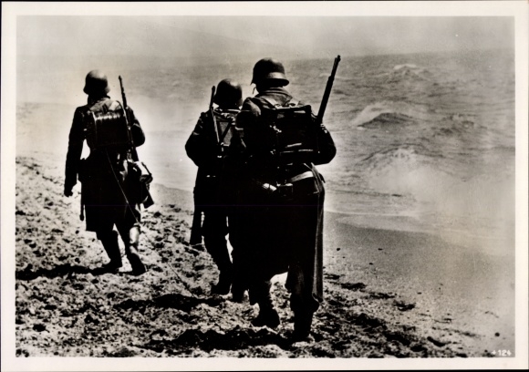 Photo Kerch Crimea Ukraine, cable layers at the head of the German troops, 1942