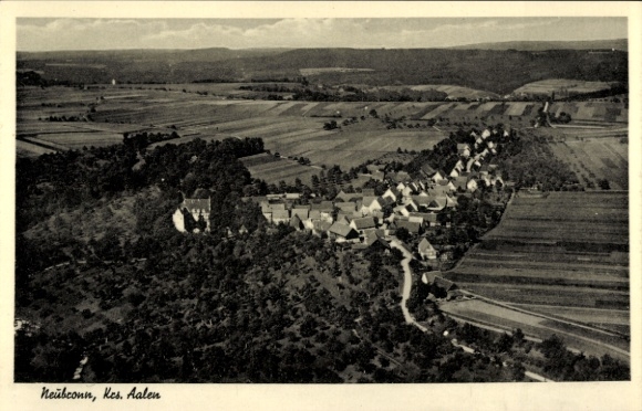 Postcard Neubronn Weikersheim in Tauberfranken Württemberg, aerial photograph