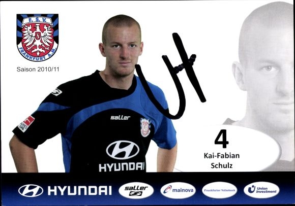 Autogrammkarte Fußballer Kai-Fabian Schulz, FSV Frankfurt, Autogramm