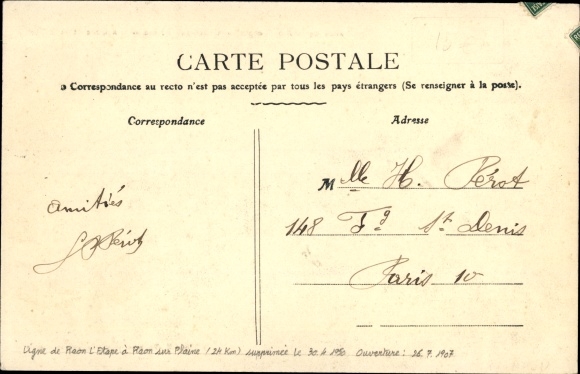 Postcard Celles sur Plaine Lothringen Vosges, The Station and the Buffet