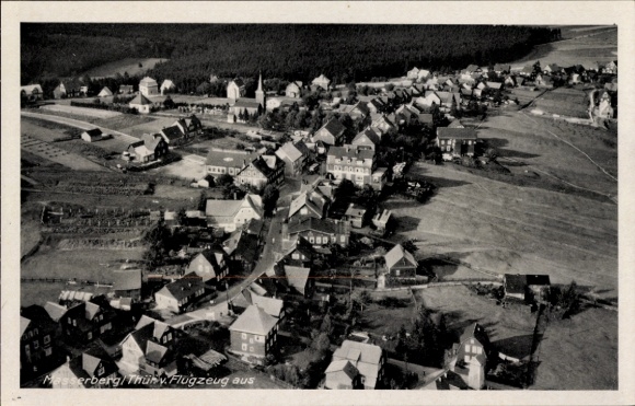 Postcard Masserberg in Thuringia, aerial photograph