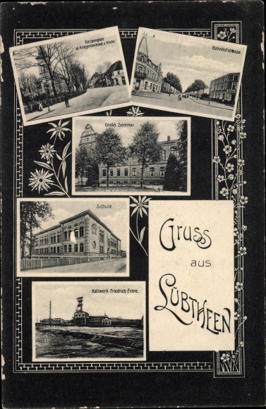 PC Lübtheen Mecklenburg Western Pomerania, Bahnhofstrasse, Friedrich Franz potash works, school
