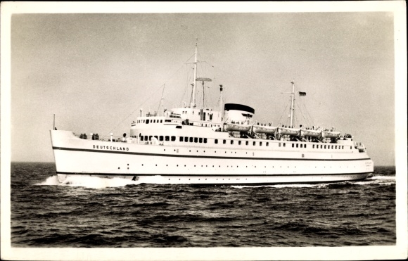 Ak Bundesbahn zeegaande veerboot Duitsland