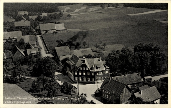 Postcard Langenbrand Schömberg in the Black Forest Württemberg, aerial photograph