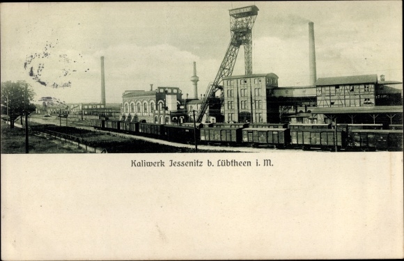 Postcard Jessenitz Lübtheen in Mecklenburg, Kaliwerk