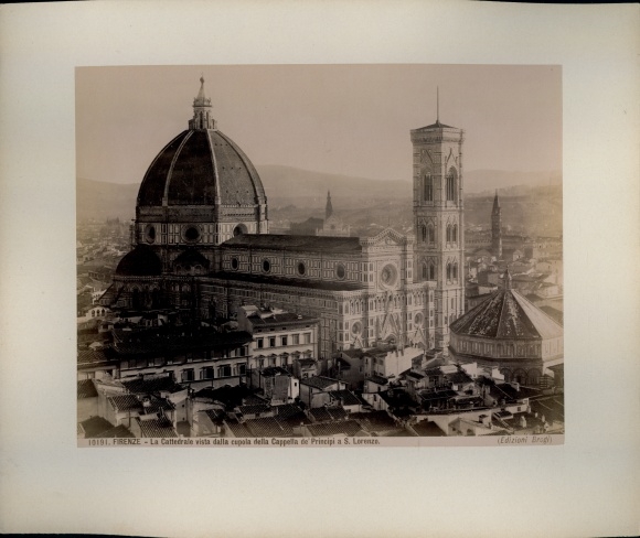 foto rond 1880, Firenze Florence Toscana, la Cattedrale, vista dalla cuppola della Capella de' Principi