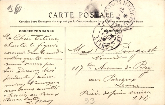 Postcard Neuilly Plaisance Seine Saint Denis, Avenue de la Station