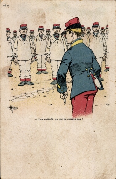Artist Postcard Guillaume, Albert, French soldiers