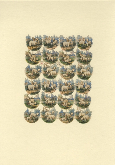 Oblate kompletter Block Osterlämmer, ca. 15,5 x 12 cm